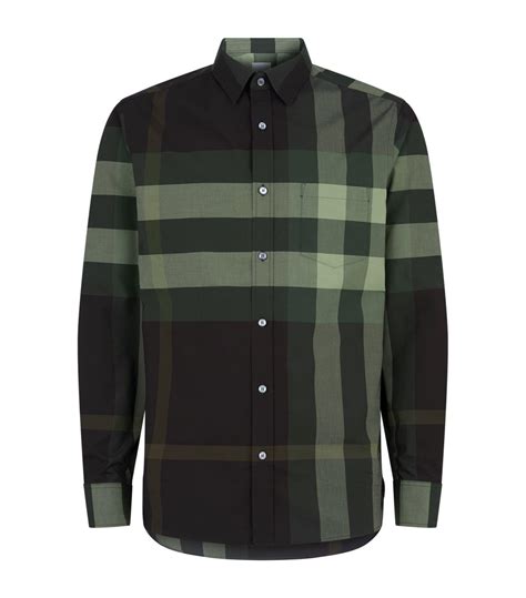 camisa burberry verde